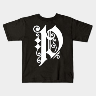 Silver Letter P Kids T-Shirt